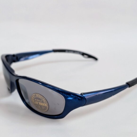 NWT Vintage 90's PC Rectangle Sporty Sunglasses (S. Blue) - Picture 3 of 5